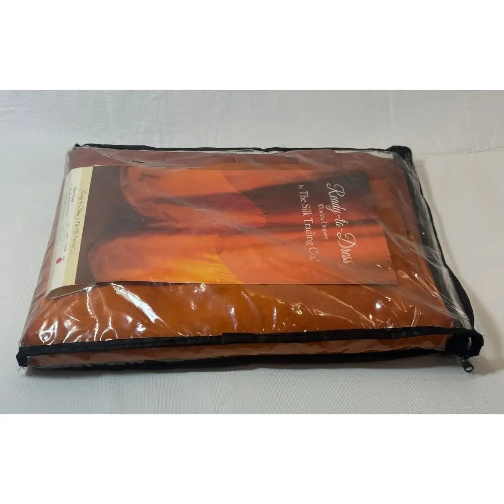 The Silk Trading Company Harvey Drape Curtain Panel Rust Two Tone 42” x 84”